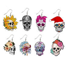 lot Fashion Flower candy skull cross halloween fear skull ghost head  Pendant Handmade Earring Bracelet Necklace Jewelry Making 2024 - buy cheap