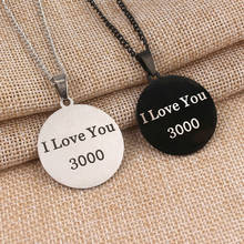 20PCS/Lot Marve Necklace Iron Man I Love you 3000 times Pendant Necklace Stainless Steel Choker Fashion Jewelry Men Women Gifts 2024 - buy cheap