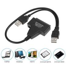 Cabo sata usb 2.0 para sata, adaptador portátil para 2.5 /3.5 polegadas, conversor de drive de disco rígido ssd para pc desktop e laptop 2024 - compre barato