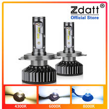 Zdatt Led H4 H7 H8 H9 H11 16000LM 80W Turbo 360 Car LED Headlight White 12V 4300K 6000K 8000K 9005 HB3 9006 HB4 Fog Light Bulbs 2024 - купить недорого