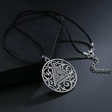 2021  Norse  Valknut Pendant Scandinavian Necklace Viking Mythology Pendant Valknut Jewelry Silver Heaten Pendant 2024 - buy cheap