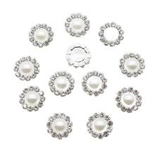 10Pcs / Set 10MM High-end Shiny Pearl Rhinestone Buttons, Clothing Sewing Accessories DIY Hotel Invitation Decoration 2024 - buy cheap