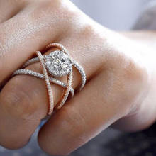 Milangirl роскошные женские кольца с большим крестом кольцо с белым кристаллом из циркония женское кольцо для девушек свадебное ювелирное изделие кольцо обещания 2024 - купить недорого
