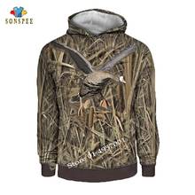 Hunting Camo Wild Duck 3D Print Hooded Sweatshirts Unisex Fashion Casual Streetwear Long Sleeve Hoody Shirts Hip Hop Men Hoodies 2024 - buy cheap