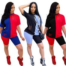 Women Summer Casual Two Piece Set Top and Pants Multi-Color Tracksuit Women's 2 Piece Outfits Sport Sweat Suit  Matching Sets 2024 - buy cheap