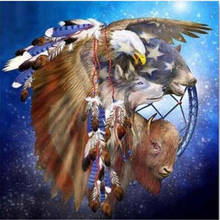 Animal Wolf Eagle DIY Cross Stitch 11CT Embroidery Kits Needlework Craft Set Cotton Thread Printed Canvas Home      Room 2024 - buy cheap