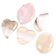 5pcs / Lot Pink Striped Agates Pendant Reiki Healing Natural Stone Meditation Amulet DIY Jewelry Natural Stone Charms 2024 - buy cheap