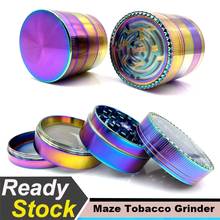 Maze Tobacco 4 Layers Herb Grinder with Rainbow Color 52MM Smoke Grinders Metal Kitchen Gadgets 2024 - buy cheap