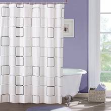 21   Gemotric PEVA Moldproof Waterproof Bathroom Bath Shower Curtain Bathroom Products Bathroom Curtains with 12pcs Hooks 2024 - buy cheap