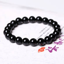 6mm 8mm 10mm 12mm 14mm Black Natural Stone Bracelet Men Charms Beaded Bracelets Women Yoga Buddha Chain Bangles Jewelry 2024 - buy cheap