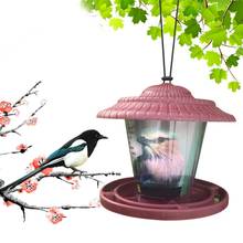 Green Red Hanging Gazebo Bird Feeder Seed Food Container Hot Sale Window Viewing Bird Feeder Hotel Table Outdoor Garden Decor 2024 - buy cheap