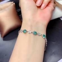 Pulsera de piedras preciosas de moissanita para mujer, joyería de plata de ley 2020, regalo de banquete de fiesta de cumpleaños, brillante mejor que el diamante, novedad de 925 2024 - compra barato