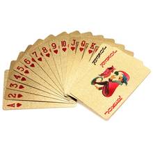 54 игральные карты водонепроницаемые Позолоченные карты для покера игральные карты высококачественные для игры в покер плед для семейной карточной игры 2024 - купить недорого