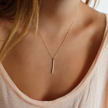 Women Necklace Fashion choker Metal Bar Charm Dangle collares Gold Plated Chain Pendant Necklace Woman's accesories 2024 - buy cheap