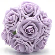Сиреневые цветы, сиреневые розы, искусственные цветы, 100 стеблей для свадебных букетов, оптовая продажа цветов, центральный Декор свадебного стола LNPE048 2024 - купить недорого