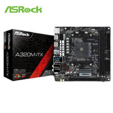 Asrock placa-mãe para desktop a320, super liga metálica, soquete para amd am4 cpu ddr4 32g sata3, 1 ultra m.2 usb 3.1 hdmi itx 2024 - compre barato