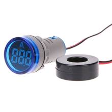 Amperímetro digital ac220v 22mm, amperímetro 0-100a, medidor de corrente, lâmpada de sinal, impermeável, dropship 2024 - compre barato