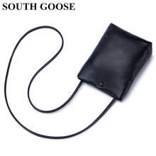 Bolsa de ombro de couro genuíno para mulheres, bolsa crossbody casual feminina de luxo estilo balde, bolsa de celular 2024 - compre barato
