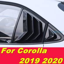 Para toyota corolla 2019 2020 persianas triangulares traseira do carro adesivos decorativos janela traseira lateral adesivo acessórios do carro 2024 - compre barato