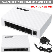 New Arrival 5 Ports Gigabit Network Switch 10/100/1000 Mbps LAN-Hub RJ45 Ports Ethernet Switcher For PC Computer 2024 - buy cheap