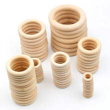 12-100MM Natural Wooden Circle DIY Material Supplies Wood Beads Unfinished Ring Quality Baby Teething Accessories Decoration 2024 - buy cheap