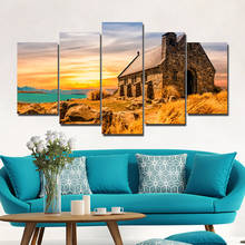 Artwork Poster Canvas Painting 5 Pieces House Castle HD Prints Landscape Home Decoration Wall Art Living Room Modular Pictures 2024 - buy cheap