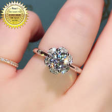100%18K goldr ring 1ct DVVS moissanite ring Engagement&Wedding Jewellery with certificate 0026 2024 - buy cheap