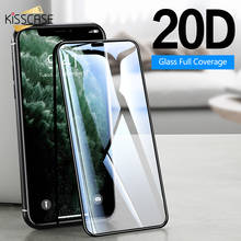 Kisscase 20d vidro temperado para iphone 11 pro xs max xr 7 8 plus protetor de tela para iphone 6s 5S 11 xs película protetora de vidro 2024 - compre barato