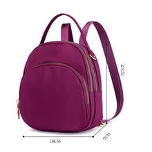 Fashion Women Mini Backpack Purse Nylon Small Back Pack For Teenager Girls Rivet Shoulder Crossbody Bag Daily Travel Rucksack 2024 - buy cheap