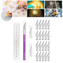 22Pc Precision Craft Knife Exacto Knife Hobby Knife Blades for Art, Scrapbooking 2024 - buy cheap