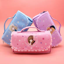 Bolsa de lápis kawaii, de grande capacidade, material de papelaria escolar 2024 - compre barato