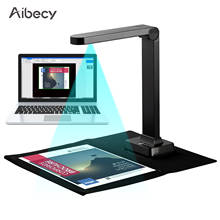 Aibecy-escáner de cámara de documentos portátil X500 para profesores, escáner USB de 5 megapíxeles, tamaño de captura A4 con escáner de código de barras de archivos OCR 2024 - compra barato