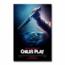 Childs Play Horror Movie 2019 Чаки стикер на стену Шелковый плакат художественный свет холст украшение для дома 2024 - купить недорого