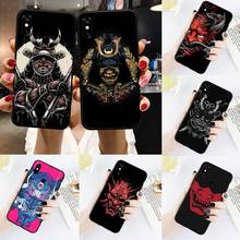 Máscara samurai oni japonesa para celular, capa de celular para xiaomi redmi note 7 8 9 t k30 max3 9 s 10 pro lite 2024 - compre barato