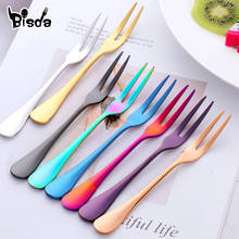 4Pcs Fruit Forks Stainless Steel Cake Fork Dessert Mini Utensil Gold Salad Snack Forks Used for in Party Children Dinnerware 2024 - buy cheap