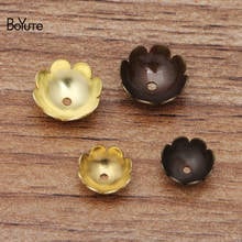 BoYuTe (200 Pieces/Lot) Wholesale Metal Brass Stamping 8MM Flower Bead Caps Diy Hand Made Jewelry Making Materials 2024 - buy cheap