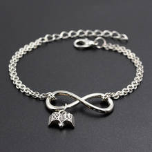 New Reading Book Charms Bracelets DIY Handmade Link Chain Infinity Bracelets For Women Fashion Jewelry Gift 2024 - buy cheap