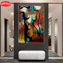 5d redondo diamante bordado abstrato pintado corpo arte imagem de pintura diamante quadrado completo mosaico ponto cruz artesanal presente 2024 - compre barato