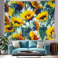 Mini Sunflower Tapestry Wall Hanging Bohemian Landscape Tapestries Wall Blanket Home Decorations for Living Room Bedroom Dorm 2024 - buy cheap