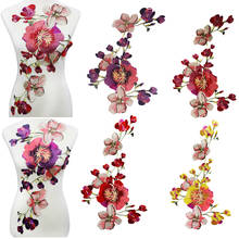 Apliques de encaje bordado Floral largo Multicolor, 2 unidades, motivo de tela de encaje, Scrapbooking, coser en T1959 2024 - compra barato