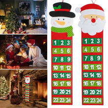 Рождественский календарь Санта-Клаус, снеговик, Рождественский таймер, Рождественский обратный отсчет, настенный календарь, домашнее украшение, посзевка, Natalizie 2024 - купить недорого