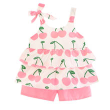 New baby girl summer suit clothes girl cute fashion vest top + shorts 2 piece kids sets children clothes 2024 - buy cheap