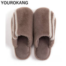 Warm Men Home Slippers Winter Shoes Male Flip Flops Indoor Bedroom Plush Slippers With Fur Floor Soft Footwear Unisex Hot Sale 2024 - buy cheap