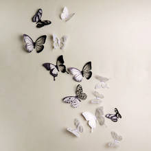 18 pçs/lote 3d borboleta de cristal adesivos parede borboletas criativas com diamante decoração para casa decoração do quarto dos miúdos decalques da parede arte 2024 - compre barato