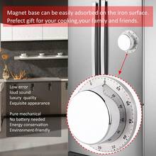 Temporizador da cozinha com base magnética manual mecânico de aço inoxidável cozinhar temporizador contagem regressiva ferramentas cozinha gadgets 2024 - compre barato