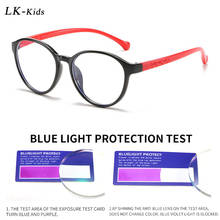 Longkeeper óculos infantil redondo bloqueador de luz azul, armação para meninos e meninas, transparente para computador uv400 2024 - compre barato