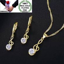 Ожерелье и серьги OMHXZJ из белого золота с цирконом, 18 карат 2024 - купить недорого