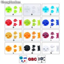 Пластиковые черно-белые кнопки включения/выключения питания ChengHaoRan, кнопки D-Pad для Gameboy, цветные, GBC, кнопки A B 2024 - купить недорого