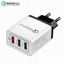 Универсальный 18 Вт USB quick charge 3,0 5V 3A для iPhone X 7 8 EU US Plug, быстрое зарядное устройство для мобильного телефона Samsug s8 s9 huawei 2024 - купить недорого