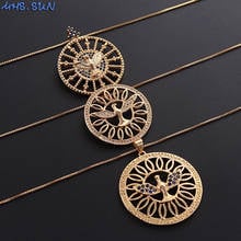 MHS.SUN New Arrival Cubic Zirconia Round Holy Spirit Eagle Pendant Necklaces For Women's Fashion Jewelry AAA CZ Chain Choker 1PC 2024 - buy cheap